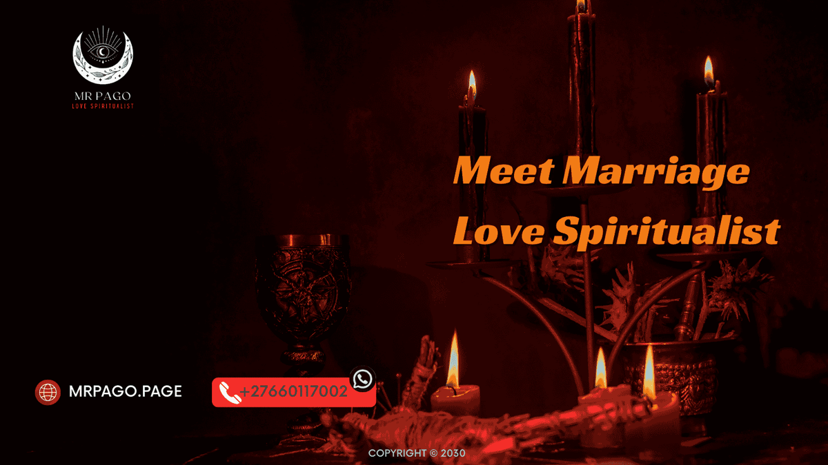 A serene setting for a Voodoo love spell ritual, featuring a red candle, rose petals, and a written spell under the moonlight by Mr. Pago Spiritual Healer (2)